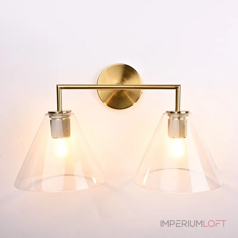 Бра RH Utilitaire Funnel Shade Double Sconce Brass от ImperiumLoft Бра RH Utilitaire Funnel Shade Double Sconce Brass от ImperiumLoft