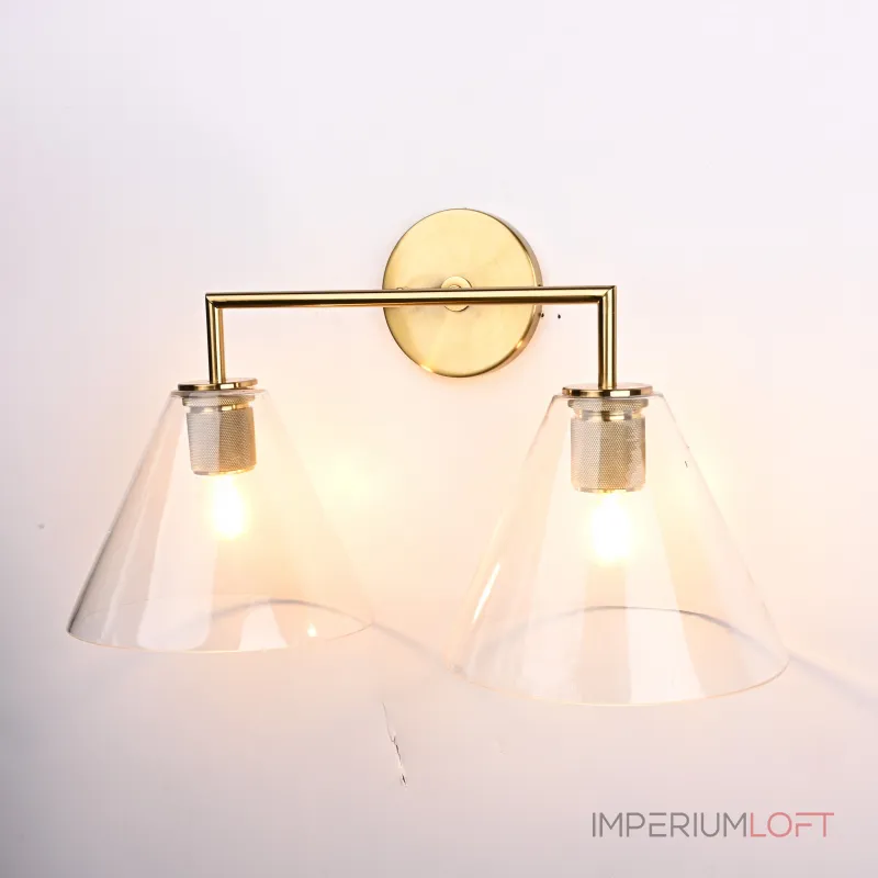 Бра RH Utilitaire Funnel Shade Double Sconce Brass от ImperiumLoft Бра RH Utilitaire Funnel Shade Double Sconce Brass от ImperiumLoft