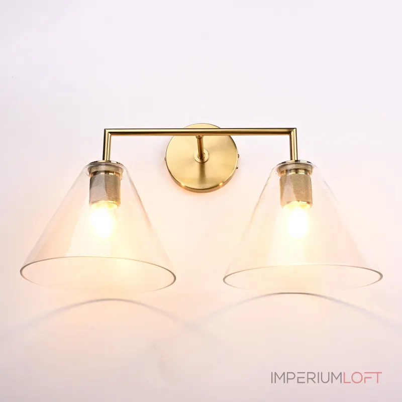 Бра RH Utilitaire Funnel Shade Double Sconce Brass от ImperiumLoft Бра RH Utilitaire Funnel Shade Double Sconce Brass от ImperiumLoft