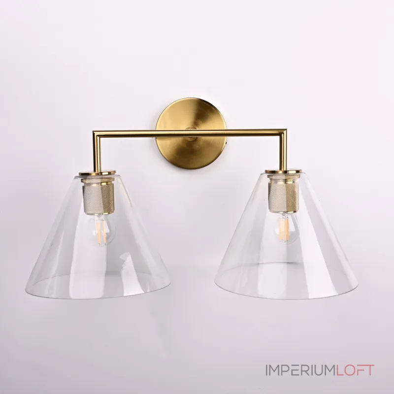 Бра RH Utilitaire Funnel Shade Double Sconce Brass от ImperiumLoft Бра RH Utilitaire Funnel Shade Double Sconce Brass от ImperiumLoft