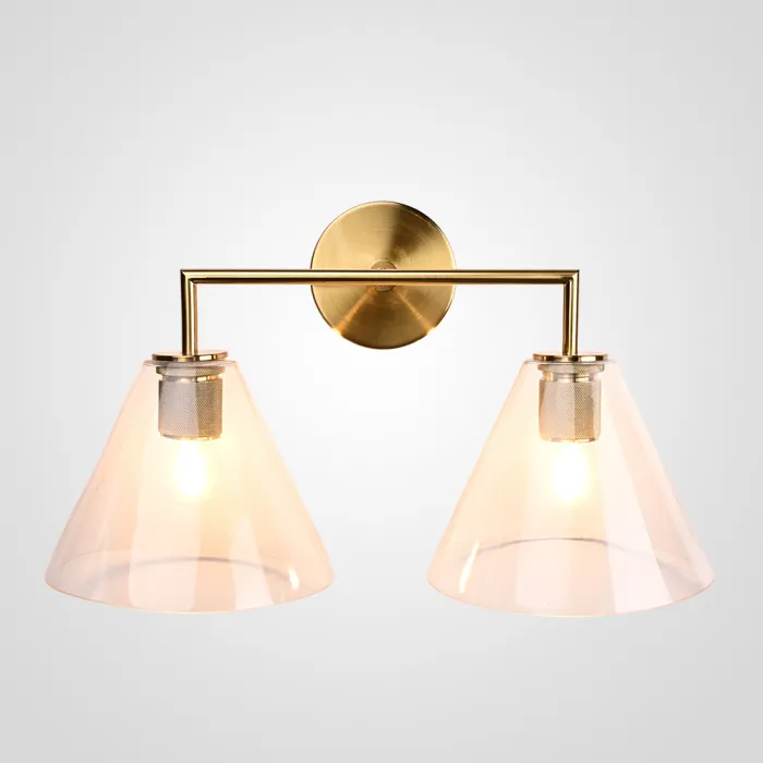 Бра RH Utilitaire Funnel Shade Double Sconce Brass от ImperiumLoft