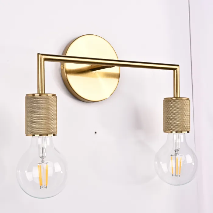 Бра RH Utilitaire Double Sconce Brass от ImperiumLoft
