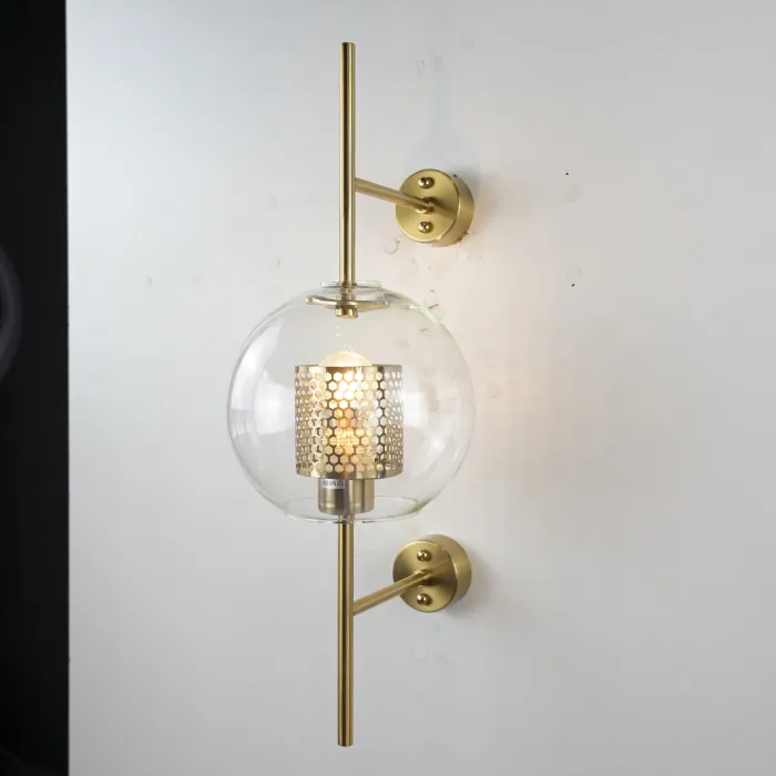 Настенный светильник CATCH WALL ball L55 brass от ImperiumLoft
