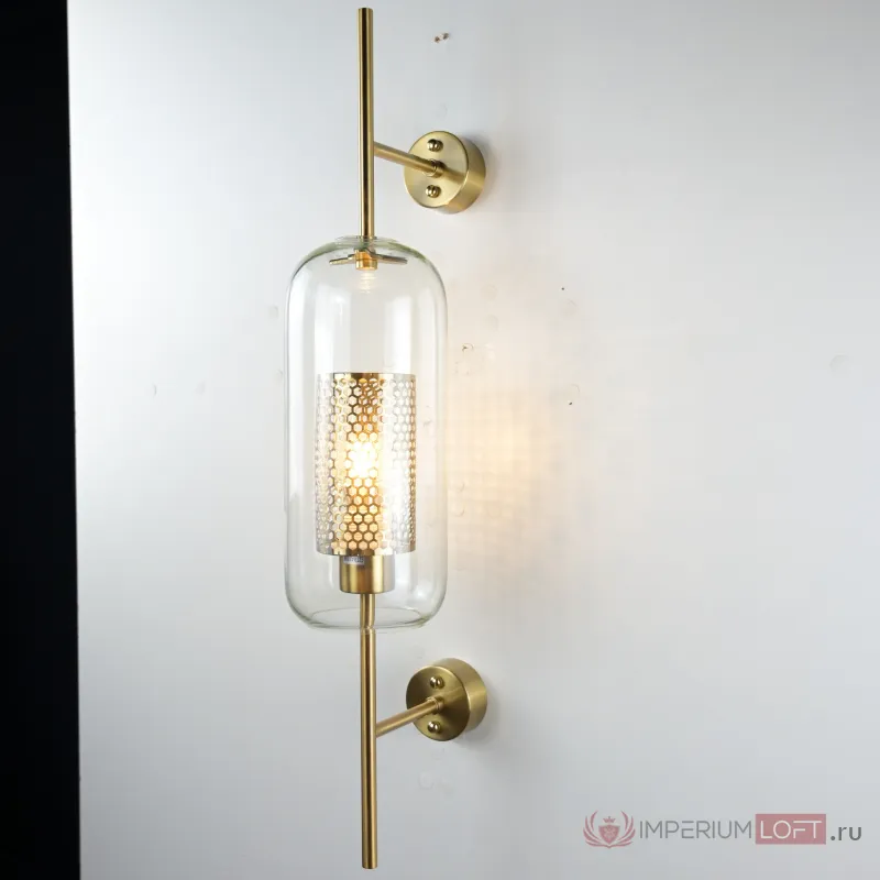 Настенный светильник CATCH WALL cylinder L67 brass от ImperiumLoft