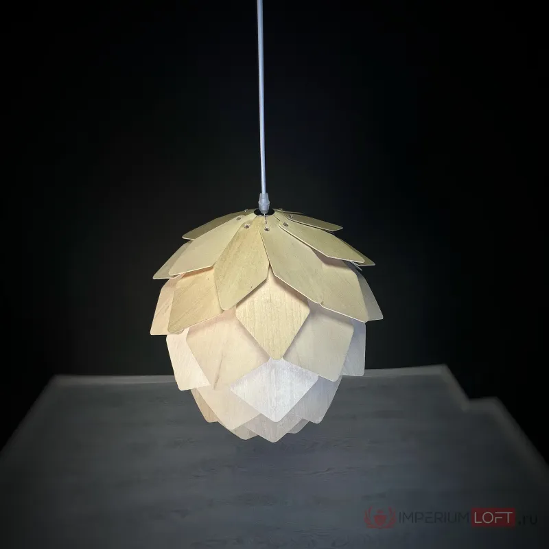 Подвесной светильник Crimea Pine Cone natural wood D50 от ImperiumLoft
