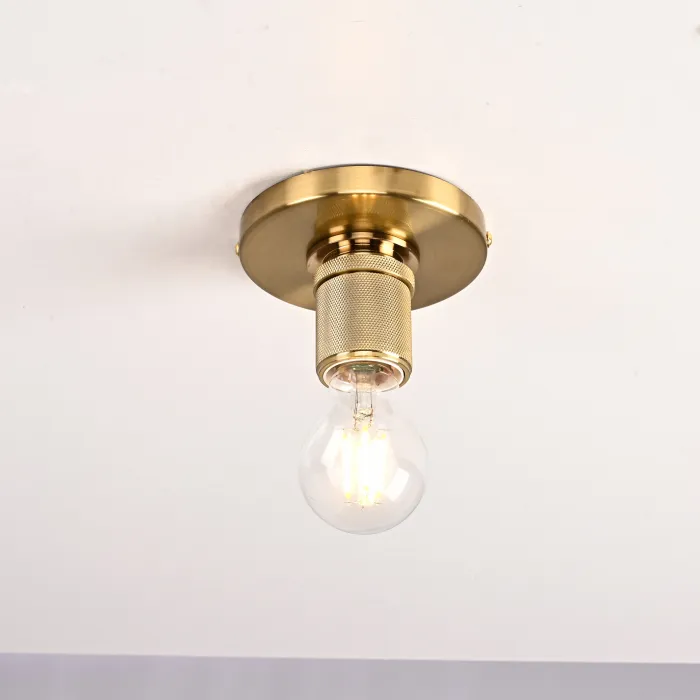 Потолочный светильник RH Utilitaire Socket Flushmount Brass от ImperiumLoft
