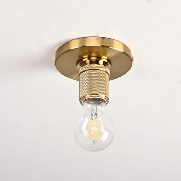 Потолочный светильник RH Utilitaire Socket Flushmount Brass от ImperiumLoft
