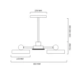 Потолочная люстра MOVE 3 Blue