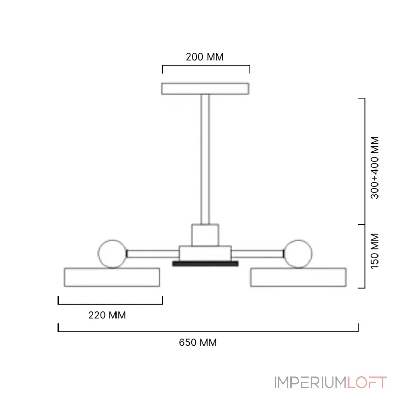 Потолочная люстра MOVE 3 Blue