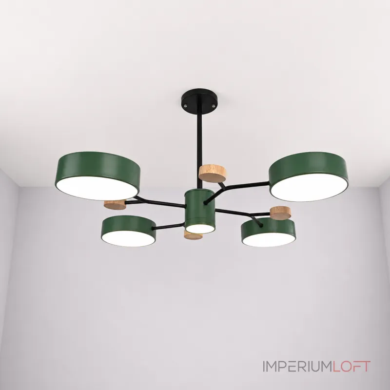 Люстра на штанге MEADE 5 lamps Green Люстра на штанге MEADE 5 lamps Green