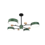 Люстра на штанге MEADE 5 lamps Green