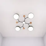 Люстра на штанге MEADE 5 lamps Green