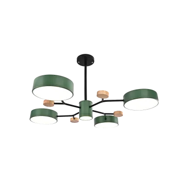 Люстра на штанге MEADE 5 lamps Green