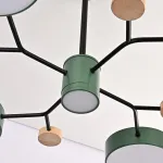 Люстра на штанге MEADE 5 lamps Green