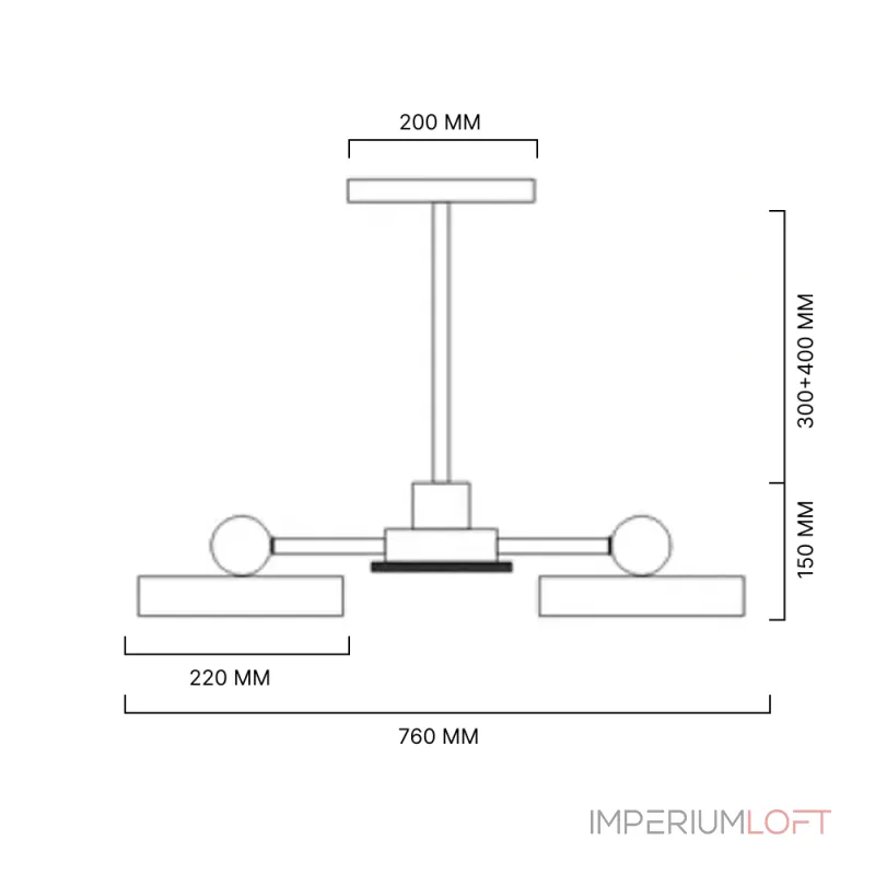 Потолочная люстра MOVE 5 Gray