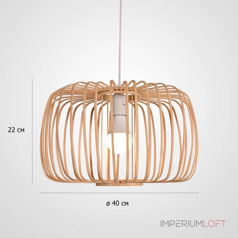 Подвесной светодиодный светильник Elvio Натуральное деверо D40 от ImperiumLoft