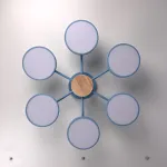 Потолочная люстра MOVE 6 Blue
