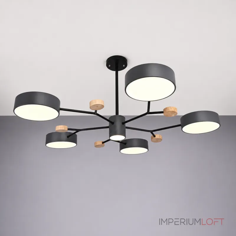 Люстра на штанге MEADE 6 lamps Grey
