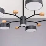 Люстра на штанге MEADE 6 lamps Grey