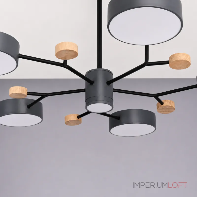 Люстра на штанге MEADE 6 lamps Grey
