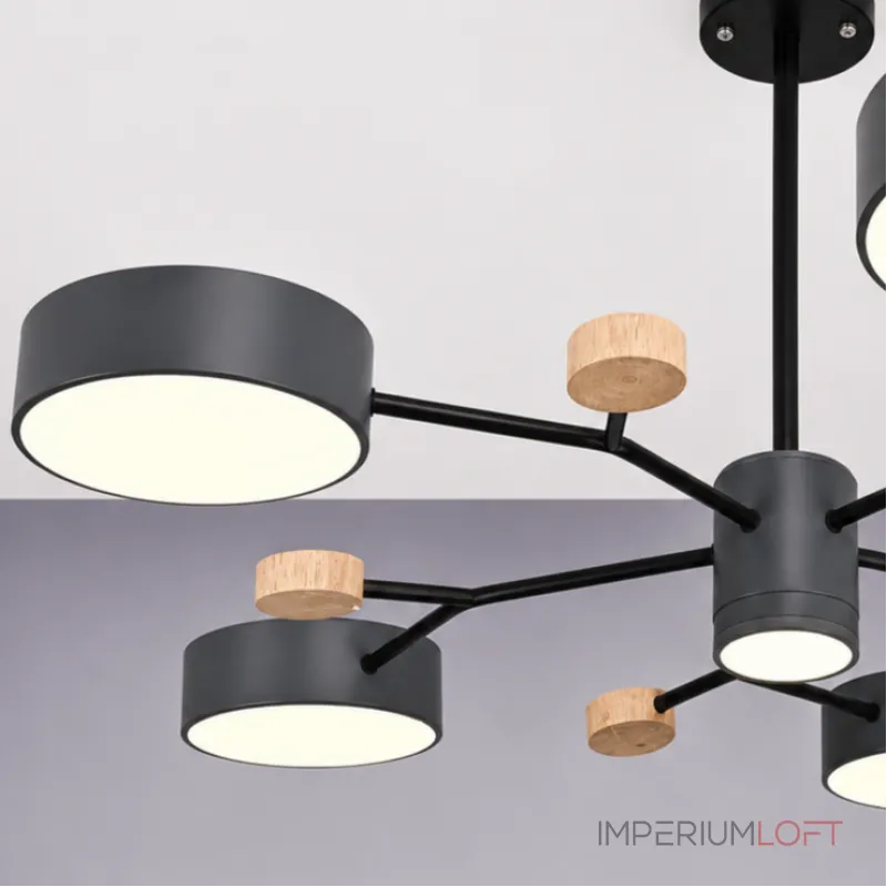 Люстра на штанге MEADE 6 lamps Grey