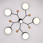 Люстра на штанге MEADE 6 lamps Grey