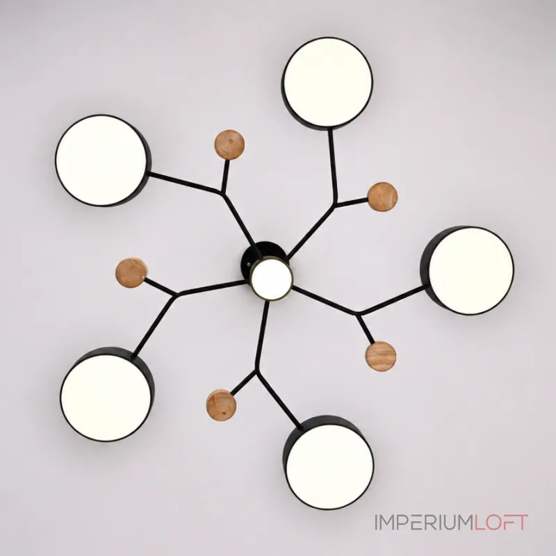 Люстра на штанге MEADE 6 lamps Grey