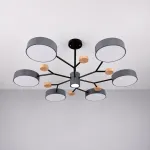 Люстра на штанге MEADE 7 lamps Grey