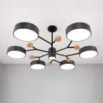 Люстра на штанге MEADE 7 lamps Grey