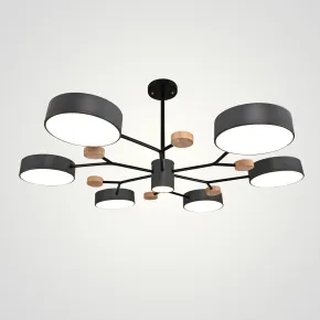 Люстра на штанге MEADE 7 lamps Grey