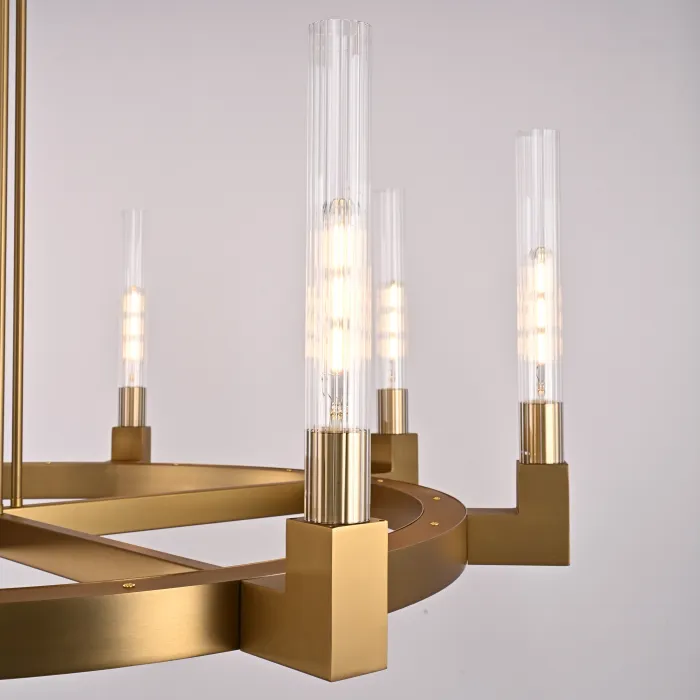 Люстра  CANELLE Round Chandelier 8 Modern Brass от ImperiumLoft