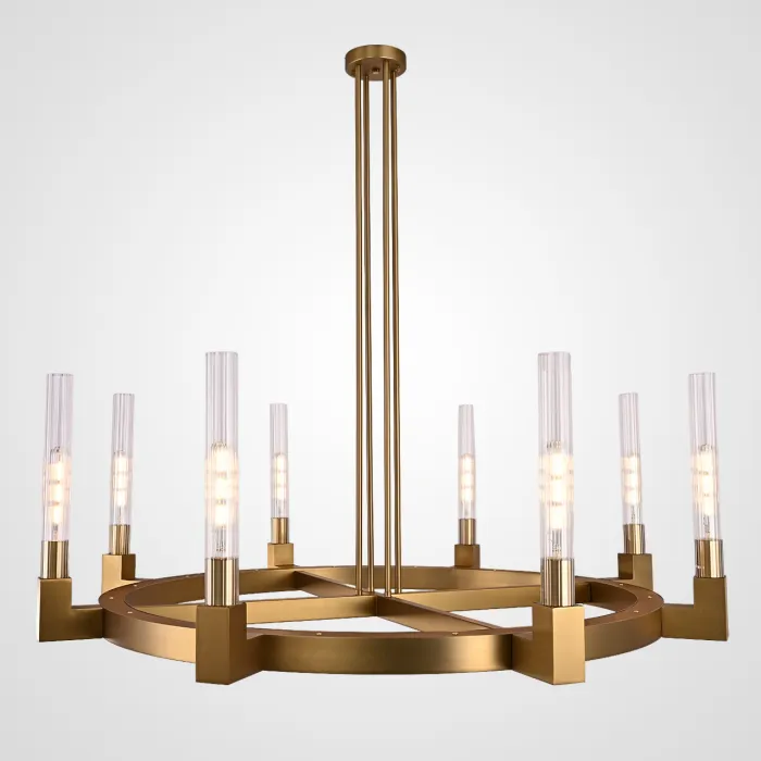 Люстра  CANELLE Round Chandelier 8 Modern Brass от ImperiumLoft