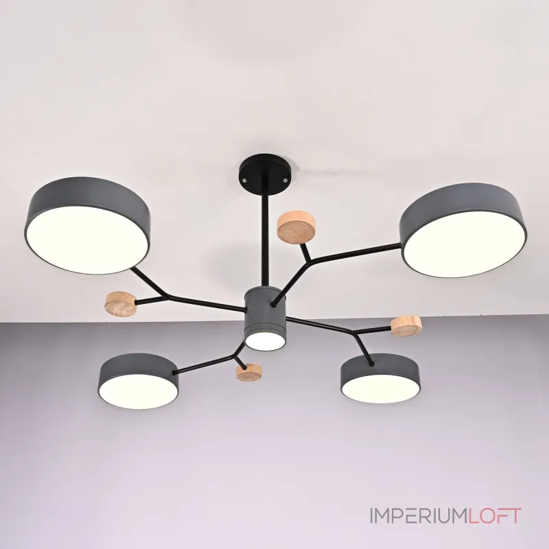 Люстра на штанге MEADE 5 lamps Grey Люстра на штанге MEADE 5 lamps Grey