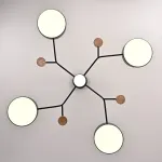Люстра на штанге MEADE 5 lamps Grey