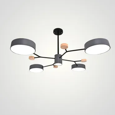 Люстра на штанге MEADE 5 lamps Grey