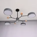 Люстра на штанге MEADE 5 lamps Grey