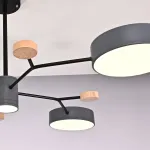 Люстра на штанге MEADE 5 lamps Grey