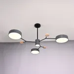 Люстра на штанге MEADE 4 lamps Grey