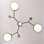 Люстра на штанге MEADE 4 lamps Grey