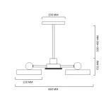 Потолочная люстра MOVE 8 Pink