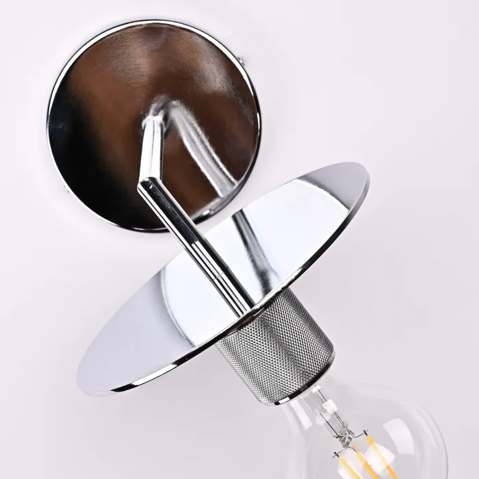 Бра RH Utilitaire Knurled Disk Shade Sconce Silver от ImperiumLoft