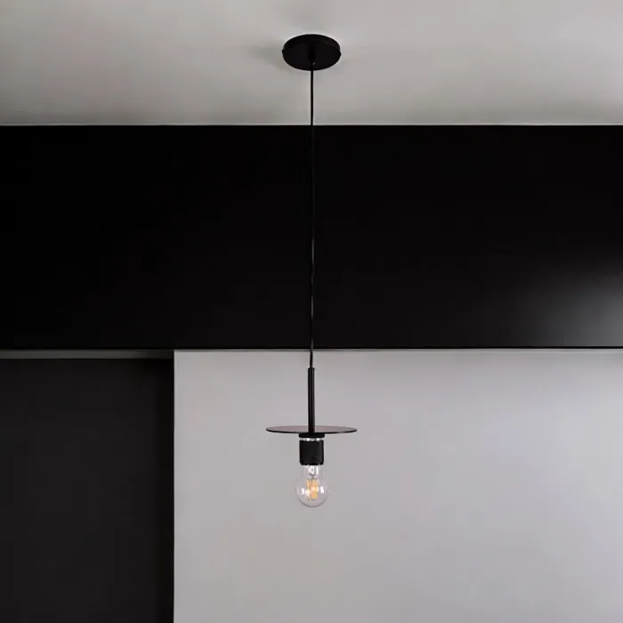 Подвесной светильник RH Utilitaire Disk Shade Pendant Black от ImperiumLoft