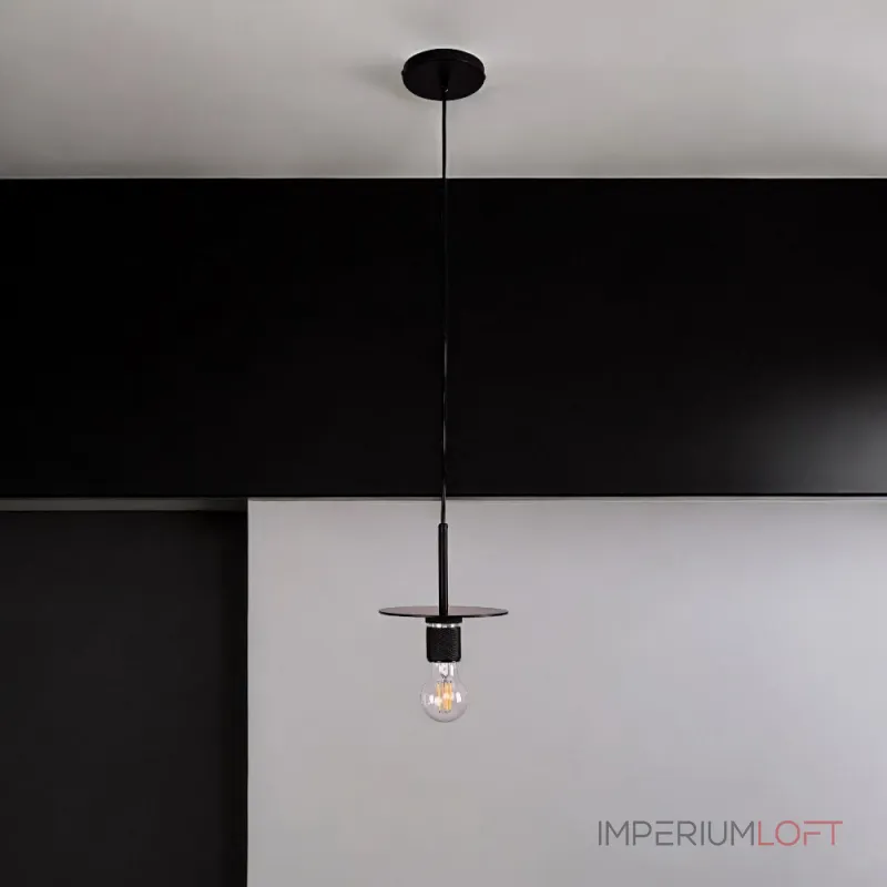 Подвесной светильник RH Utilitaire Disk Shade Pendant Black от ImperiumLoft Подвесной светильник RH Utilitaire Disk Shade Pendant Black от ImperiumLoft
