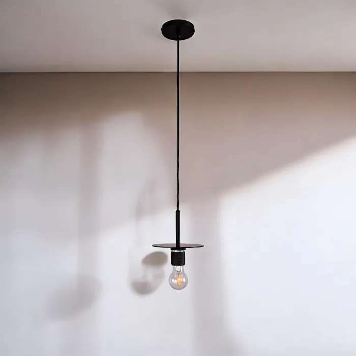 Подвесной светильник RH Utilitaire Disk Shade Pendant Black от ImperiumLoft