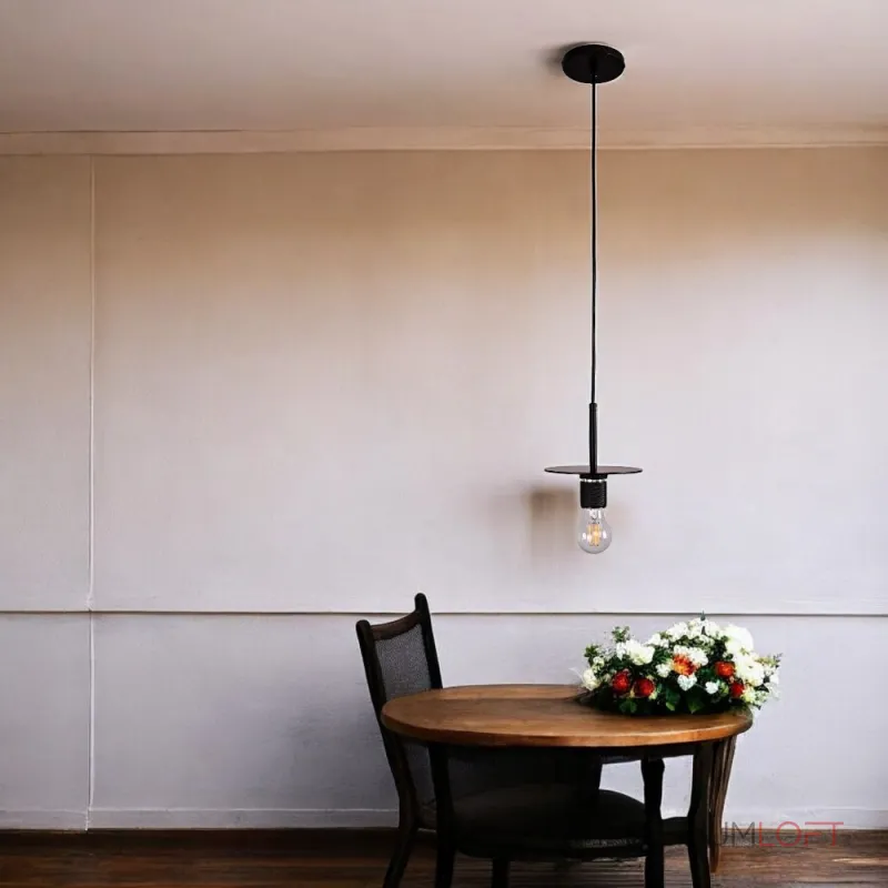 Подвесной светильник RH Utilitaire Disk Shade Pendant Black от ImperiumLoft Подвесной светильник RH Utilitaire Disk Shade Pendant Black от ImperiumLoft