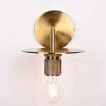 Бра RH Utilitaire Knurled Disk Shade Sconce Brass от ImperiumLoft