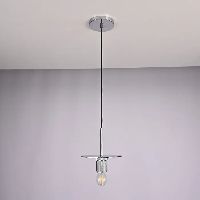 Подвесной светильник RH Utilitaire Disk Shade Pendant Silver от ImperiumLoft