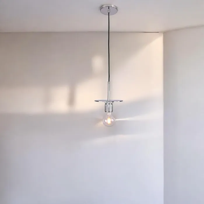 Подвесной светильник RH Utilitaire Disk Shade Pendant Silver от ImperiumLoft