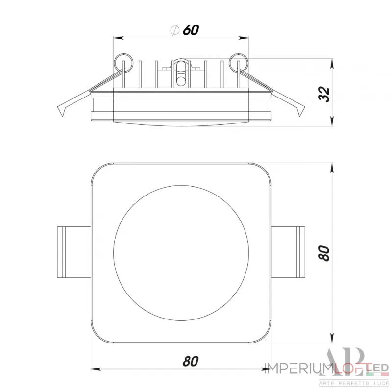 Светильник встраиваемый светодиодный APL LED Ingrid 3322.LD109S/7W/6K