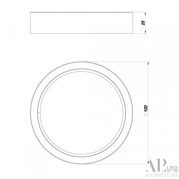 Светильник накладной светодиодный APL LED Ingrid 3322.LDY6004M/6W/4K от ImperiumLoft